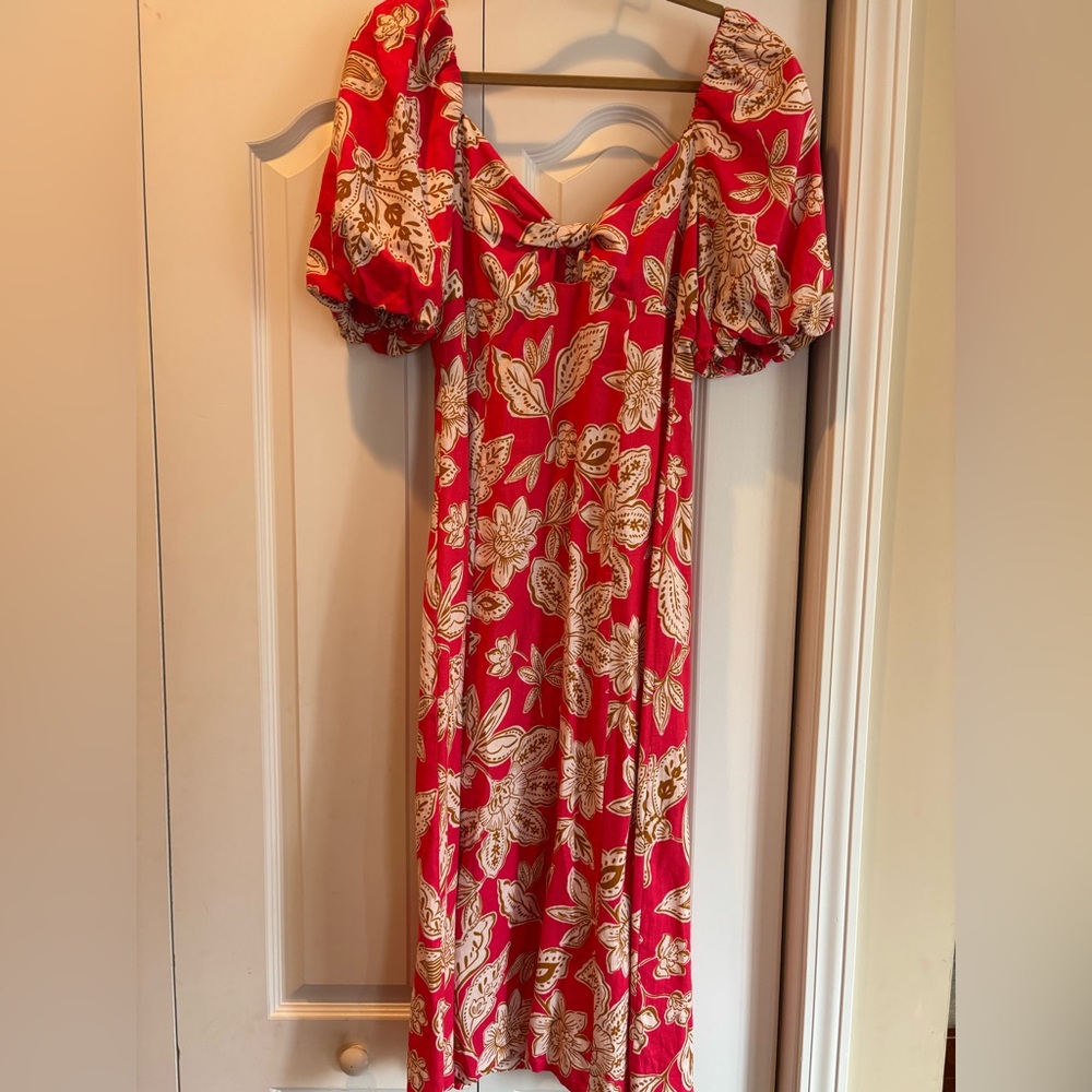 Pink and White Floral Dress